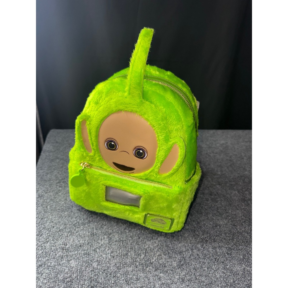 Loungefly Teletubbies Dipsy Plush Light Up Cosplay Mini Backpack Neon Green NEW